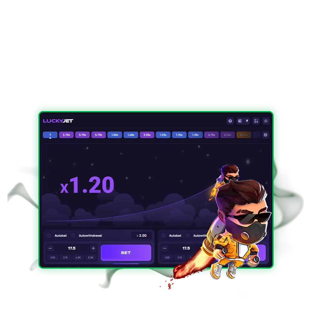 Test your luck in the 1Win Lucky Jet game for rewards.