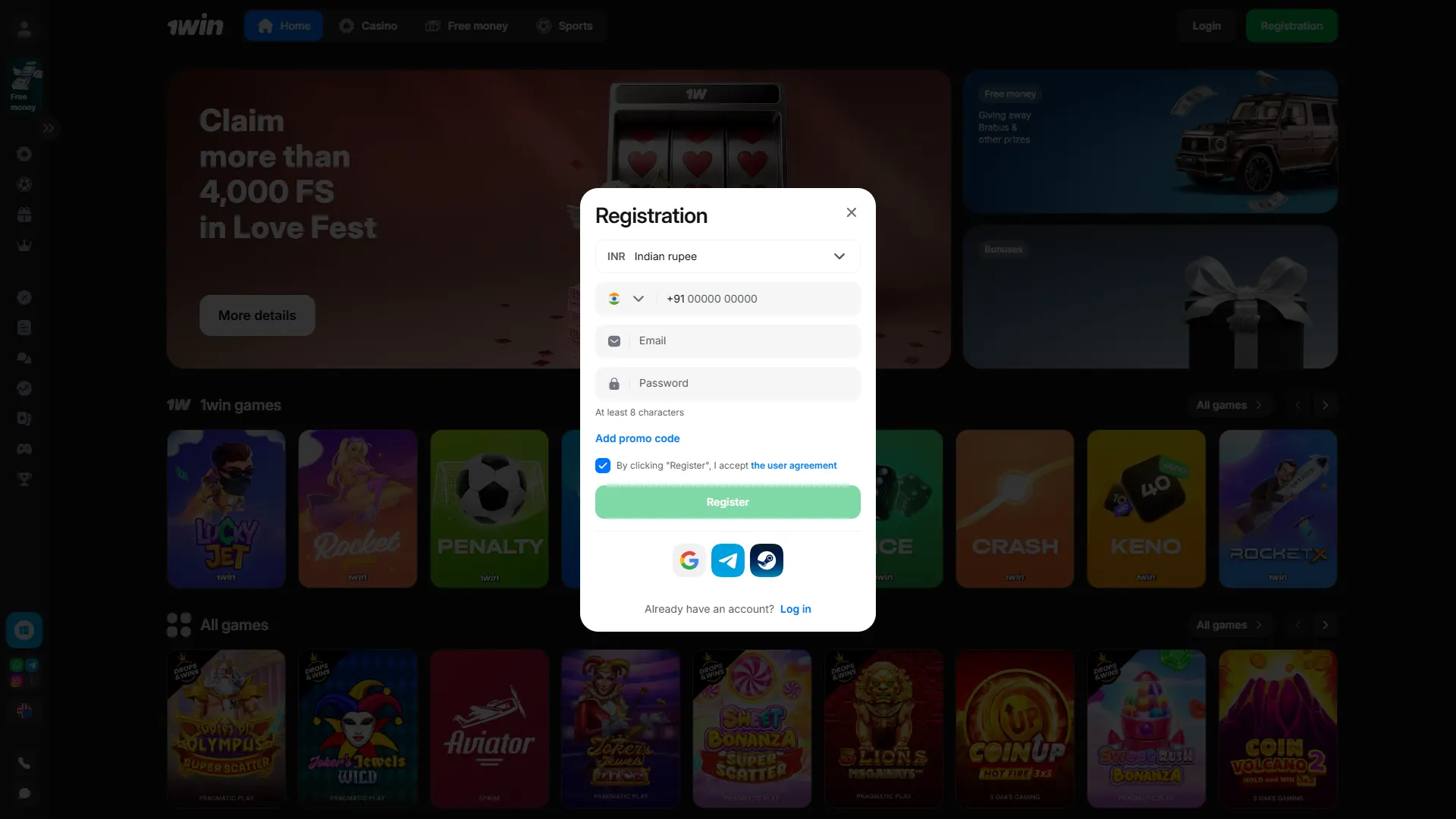 Complete your 1Win registration today to start your online betting journey.