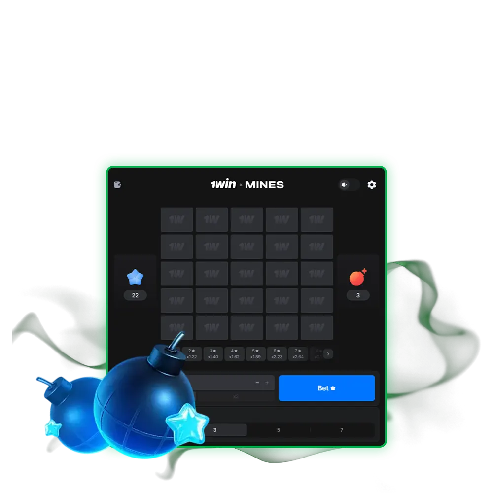 Start playing the 1Win Mines game to discover big winning opportunities.